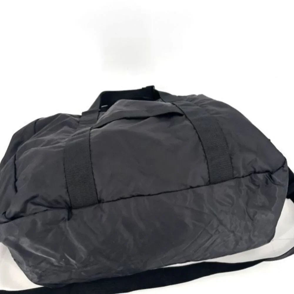 Vintage Bulova Men's Nylon Lightweight Weekender Travel Duffle Bag Black Large‎